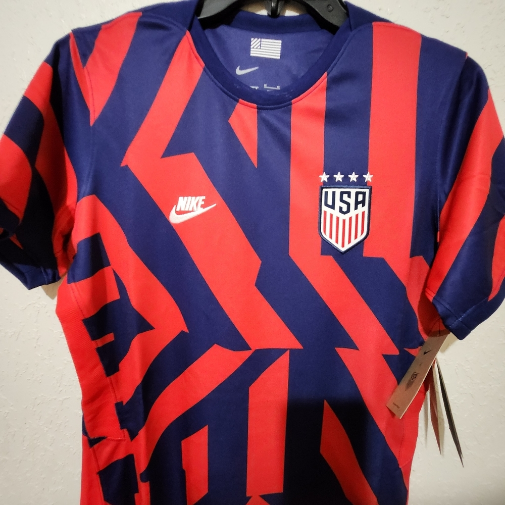 Nike Red and Blue Women's USWNT Soccer Jersey